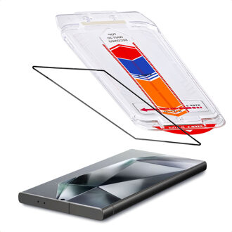 Accezz Gehard Glas Screenprotector + Applicator voor de Samsung Galaxy S24 Ultra Transparant