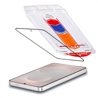 Accezz Gehard Glas Screenprotector + Applicator voor de Samsung Galaxy S25 Edge Transparant