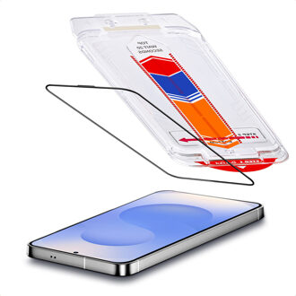 Accezz Gehard Glas Screenprotector + Applicator voor de Samsung Galaxy S25 FE Transparant