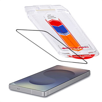 Accezz Gehard Glas Screenprotector + Applicator voor de Samsung Galaxy S25 Ultra Transparant