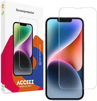 Accezz Gehard Glas Screenprotector voor de Apple iPhone 13 / 13 Pro / 14 / 16e Transparant