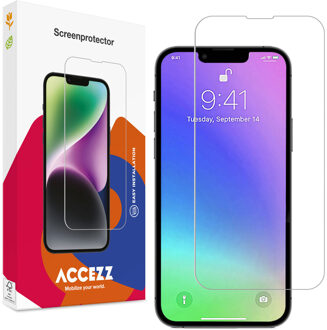 Accezz Gehard Glas Screenprotector voor de Apple iPhone 13 Mini Transparant