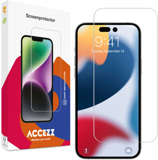 Accezz Gehard Glas Screenprotector voor de Apple iPhone 14 Pro Max Transparant