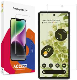 Accezz Gehard Glas Screenprotector voor de Google Pixel 6 Transparant
