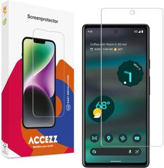 Accezz Gehard Glas Screenprotector voor de Google Pixel 6a Transparant