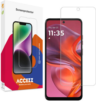Accezz Gehard Glas Screenprotector voor de Motorola Moto G05 / E15 Zwart