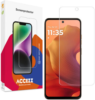 Accezz Gehard Glas Screenprotector voor de Motorola Moto G15 / G15 Power Zwart