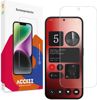 Accezz Gehard Glas Screenprotector voor de Nothing Phone (2a) / (2a) Plus Transparant