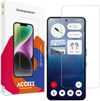 Accezz Gehard Glas Screenprotector voor de Nothing Phone (3a) / (3a) Pro Transparant