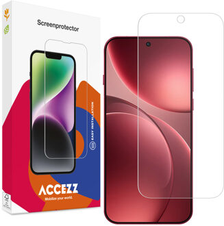 Accezz Gehard Glas Screenprotector voor de Oppo Find X9 Pro Transparant