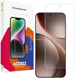 Accezz Gehard Glas Screenprotector voor de Oppo Find X9 Transparant