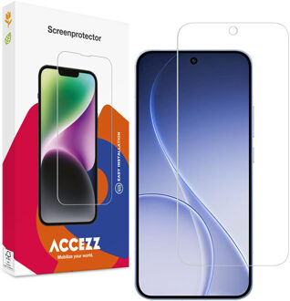Accezz Gehard Glas Screenprotector voor de Oppo Reno15 F (5G) Transparant