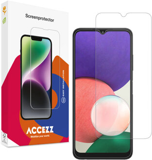 Accezz Gehard Glas Screenprotector voor de Samsung Galaxy A22 (5G) Transparant