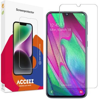 Accezz Gehard Glas Screenprotector voor de Samsung Galaxy A40 Transparant