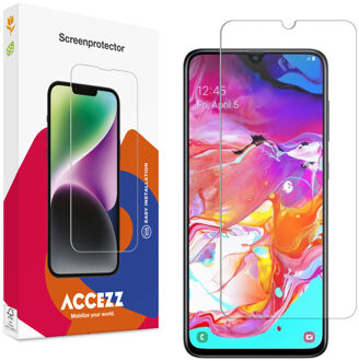 Accezz Gehard Glas Screenprotector voor de Samsung Galaxy A70 Transparant