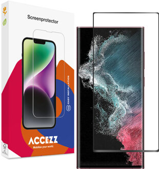 Accezz Gehard Glas Screenprotector voor de Samsung Galaxy S22 Ultra Transparant