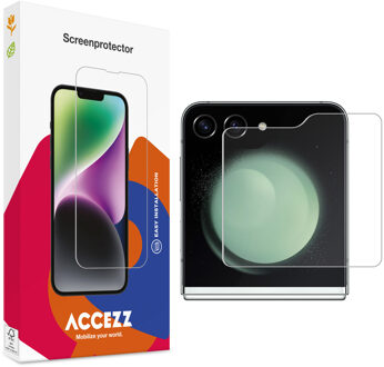 Accezz Gehard Glas Screenprotector voor de Samsung Galaxy Z Flip 5 / 6 / 7 FE Transparant