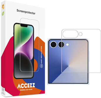 Accezz Gehard Glas Screenprotector voor de Samsung Galaxy Z Flip 7 Transparant