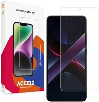 Accezz Gehard Glas Screenprotector voor de Xiaomi Poco X7 Pro Transparant