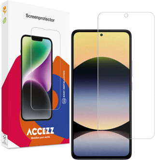Accezz Gehard Glas Screenprotector voor de Xiaomi Redmi Note 14 5G / 4G Transparant