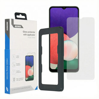 Accezz Glass Screenprotector + Applicator voor de Samsung Galaxy A22 (5G) Transparant