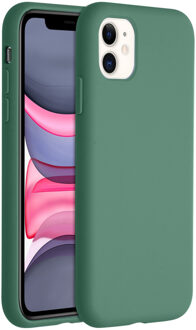 Accezz iPhone 11 hoesje - hoesje iPhone 11 apple - iPhone 11 case - telefoonhoesje iPhone 11 - hoesje iPhone 11 - iPhone 11 hoesje siliconen - Siliconen hoesje - Donkergroen - Accezz Liquid Silicone