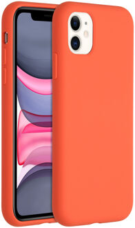 Accezz iPhone 11 hoesje - hoesje iPhone 11 apple - iPhone 11 case - telefoonhoesje iPhone 11 - hoesje iPhone 11 - iPhone 11 hoesje siliconen - Siliconen hoesje - Oranje - Accezz Liquid Silicone