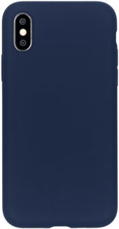 Accezz iPhone X hoesje - iPhone Xs hoesjes - iPhone X cases - hoesje iPhone X - iPhone Xs hoesje - iPhone X case - hoesje iPhone Xs - telefoonhoesje iPhone X - Siliconen hoesje - Blauw - Accezz Liquid Silicone