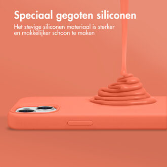 Accezz iPhone X hoesje - iPhone Xs hoesjes - iPhone X cases - hoesje iPhone X - iPhone Xs hoesje - iPhone X case - hoesje iPhone Xs - telefoonhoesje iPhone X - Siliconen hoesje - Oranje - Accezz Liquid Silicone