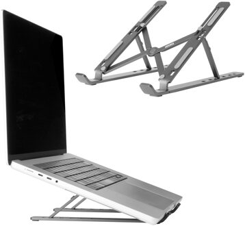 Accezz Laptop houder - Laptop standaard - Verstelbaar en opvouwbaar - Grijs - 17