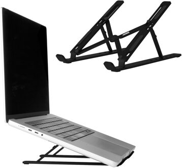 Accezz Laptop houder - Laptop standaard - Verstelbaar en opvouwbaar - Zwart - 17