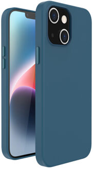 Accezz Leather Backcover met MagSafe voor de Apple iPhone 14 Plus - Donkerblauw