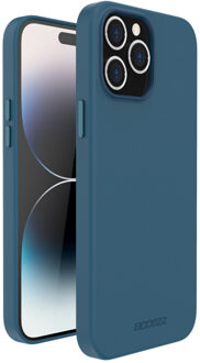 Accezz Leather Backcover met MagSafe voor de Apple iPhone 14 Pro Max - Donkerblauw
