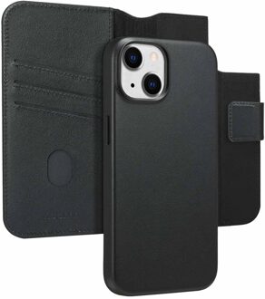 Accezz Leather Bookcase 2-in-1 met MagSafe voor de Apple iPhone 14 - Onyx Black Zwart