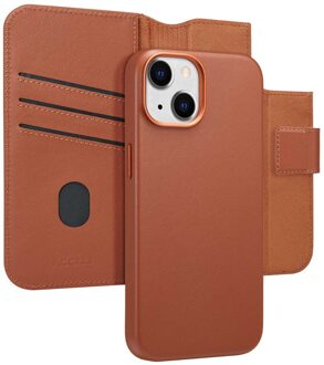 Accezz Leather Bookcase 2-in-1 met MagSafe voor de Apple iPhone 14 - Sienna Brown Bruin