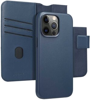 Accezz Leather Bookcase 2-in-1 met MagSafe voor de Apple iPhone 15 Pro Max - Nightfall Blue Donkerblauw