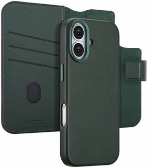 Accezz Leather Bookcase 2-in-1 met MagSafe voor de Apple iPhone 17 - Cedar Green Donkergroen