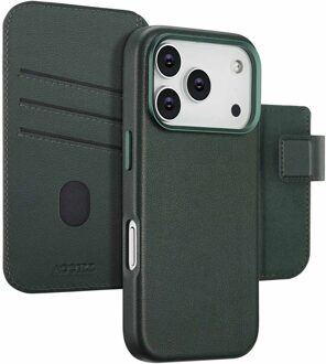 Accezz Leather Bookcase 2-in-1 met MagSafe voor de Apple iPhone 17 Pro - Cedar Green Donkergroen