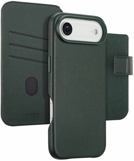 Accezz Leather Bookcase 2-in-1 met MagSafe voor de Apple iPhone Air - Cedar Green Donkergroen