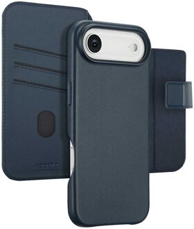 Accezz Leather Bookcase 2-in-1 met MagSafe voor de Apple iPhone Air - Nightfall Blue Blauw
