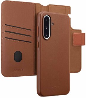 Accezz Leather Bookcase 2-in-1 met MagSafe voor de Samsung Galaxy A36 / A56 - Coffee Brown Bruin