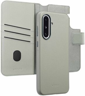 Accezz Leather Bookcase 2-in-1 met MagSafe voor de Samsung Galaxy A36 / A56 - Light Grey Grijs