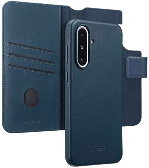 Accezz Leather Bookcase 2-in-1 met MagSafe voor de Samsung Galaxy A36 / A56 - Nightfall Blue Blauw