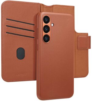 Accezz Leather Bookcase 2-in-1 met MagSafe voor de Samsung Galaxy S23 FE - Sienna Brown Bruin