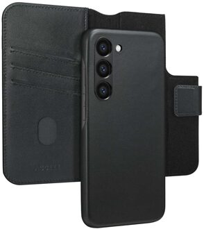 Accezz Leather Bookcase 2-in-1 met MagSafe voor de Samsung Galaxy S23 - Onyx Black Zwart