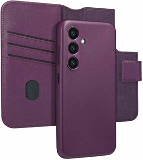 Accezz Leather Bookcase 2-in-1 met MagSafe voor de Samsung Galaxy S24 - Heath Purple Paars