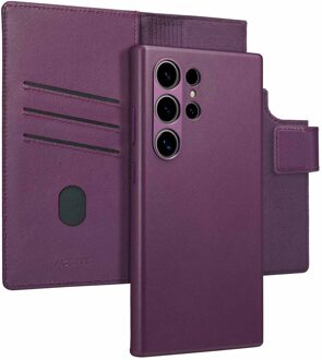Accezz Leather Bookcase 2-in-1 met MagSafe voor de Samsung Galaxy S24 Ultra - Heath Purple Paars