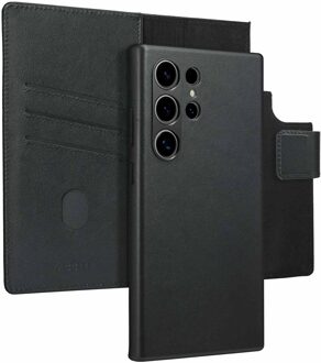 Accezz Leather Bookcase 2-in-1 met MagSafe voor de Samsung Galaxy S24 Ultra - Onyx Black Zwart