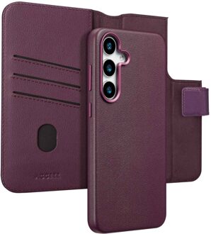 Accezz Leather Bookcase 2-in-1 met MagSafe voor de Samsung Galaxy S25 Plus - Heath Purple Paars