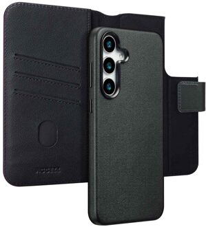 Accezz Leather Bookcase 2-in-1 met MagSafe voor de Samsung Galaxy S25 Plus - Onyx Black Zwart